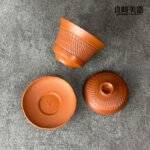 朱泥聚香蓋碗 100ml