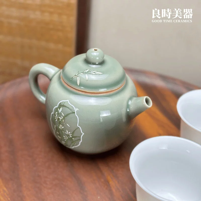 竹風泡茶壺小容量泡茶壺120ml - 良時美器GoodTimeCeramics