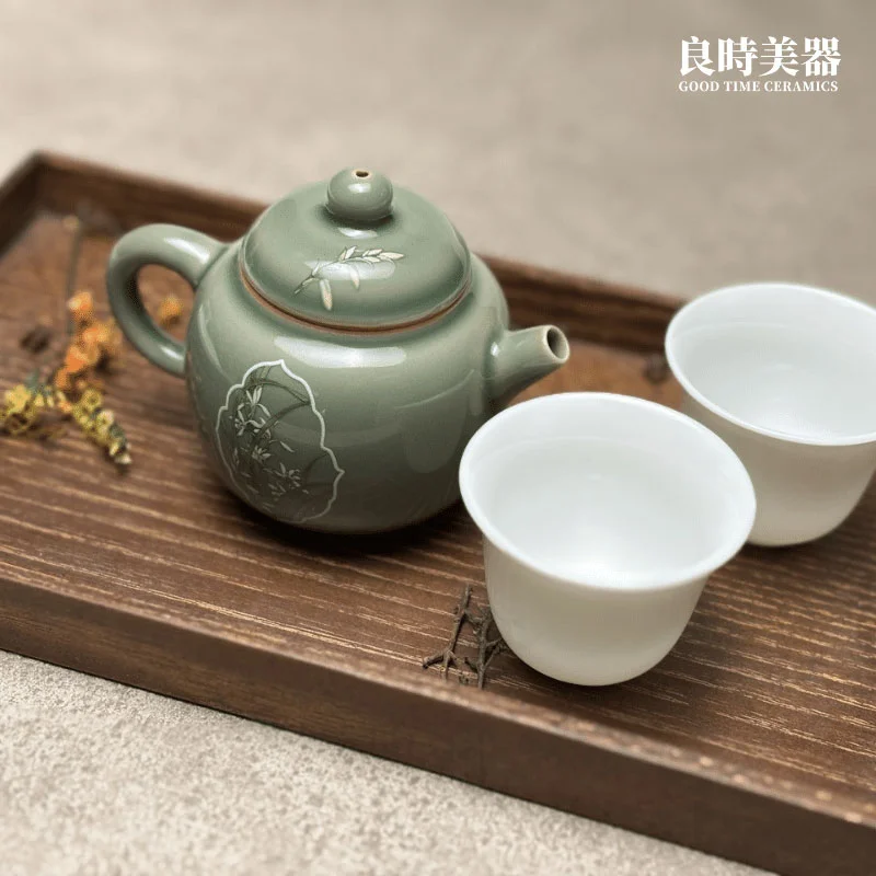 竹風泡茶壺小容量泡茶壺120ml - 良時美器GoodTimeCeramics