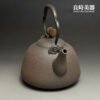 【墨泥】鳴月墨竹提梁壺600ml