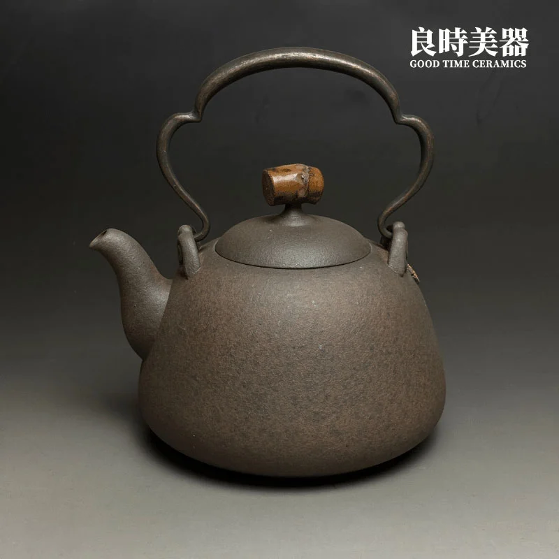 墨泥】鳴月墨竹燒水壺600ml - 良時美器GoodTimeCeramics 鶯歌茶具推薦