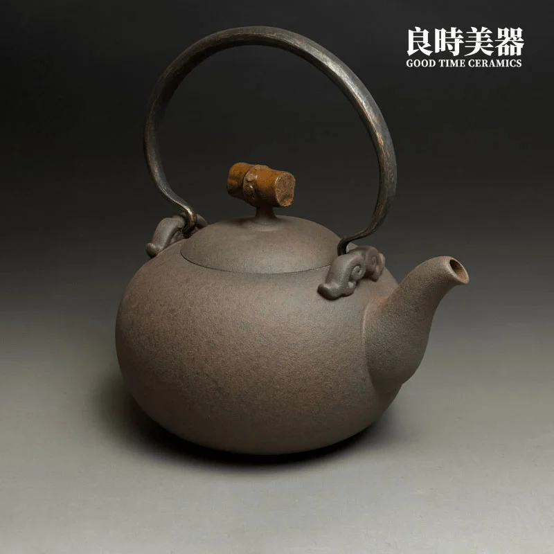 【墨泥】墨泥竹圓潤提梁壺500ml