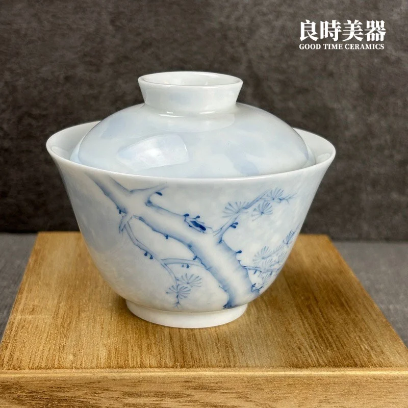手繪松蓋碗 (1) 手繪松品蓋碗 100ml