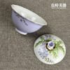 手繪紫花蓋碗 (3) 手繪紫花蓋碗90ml