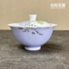 手繪紫花蓋碗 (5) 手繪紫花蓋碗90ml