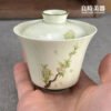 手繪青花卉蓋碗120ml