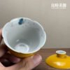 手繪黃朵蓋碗 (2) 手繪黃朵蓋碗90ml