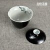手繪黑朵蓋碗 (1) 手繪黑朵蓋碗90ml
