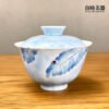 手繪藍羽蓋碗 100ml