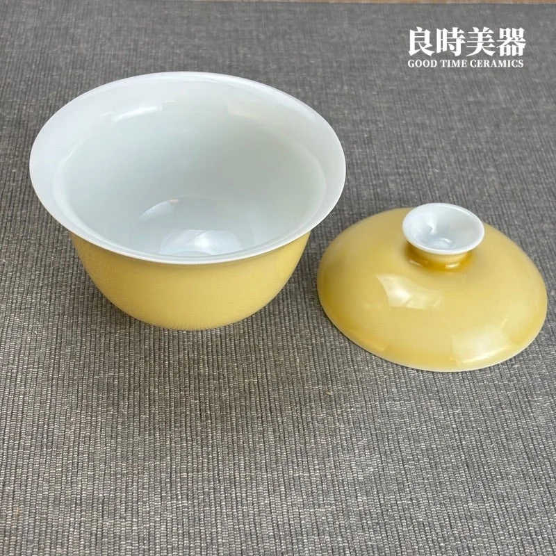 淡黃蓋碗 120ml