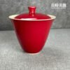 酒紅立蓋碗 150ml