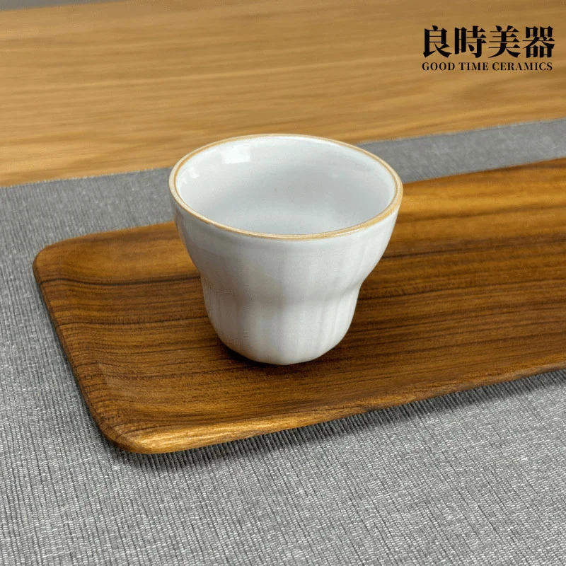 文創斗笠茶杯 乳白咖啡杯 斗笠酒杯 100ml