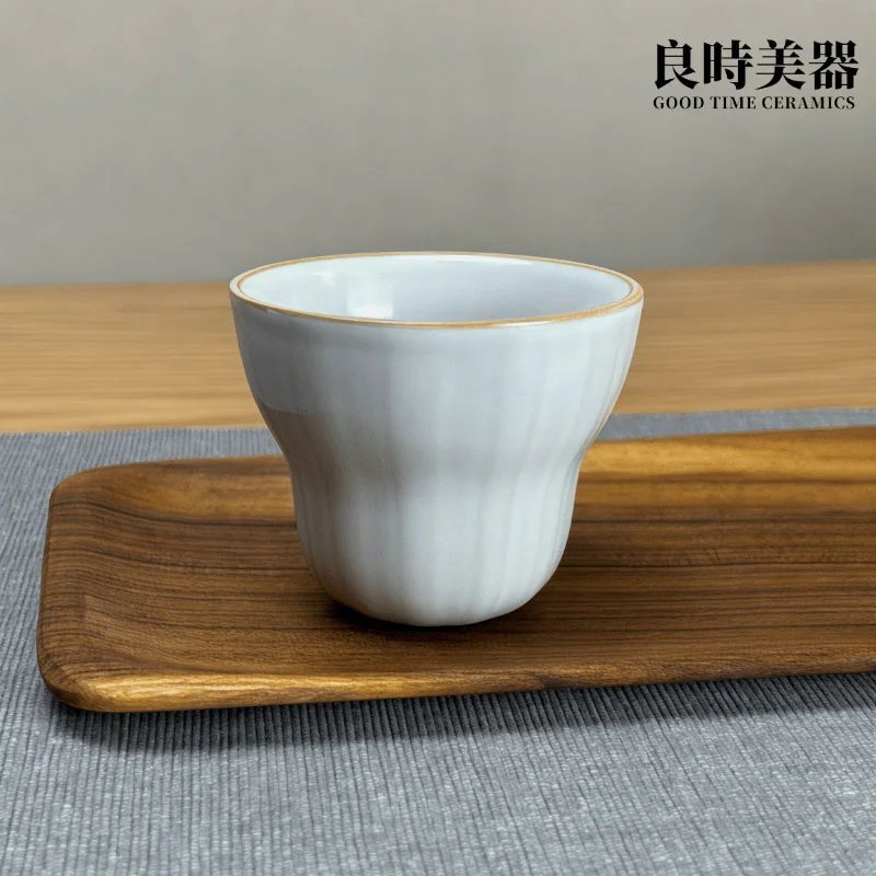 文創斗笠茶杯 乳白咖啡杯 斗笠酒杯 100ml