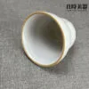 文創斗笠茶杯 乳白咖啡杯 斗笠酒杯 100ml