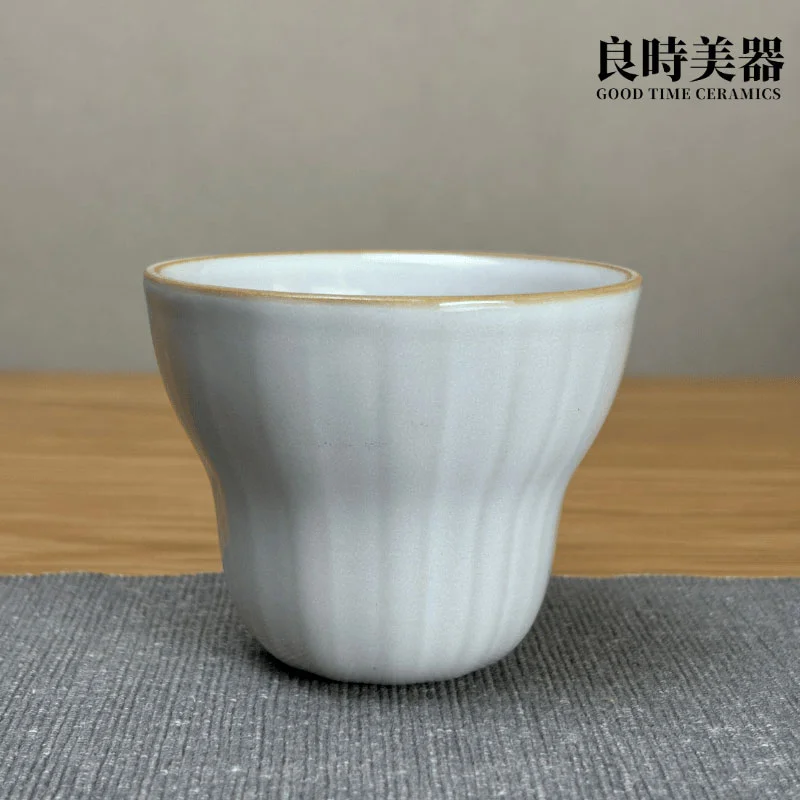 文創斗笠茶杯 乳白咖啡杯 斗笠酒杯 100ml
