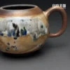 王文玉柴燒壺-良時美器-側邊釉色
