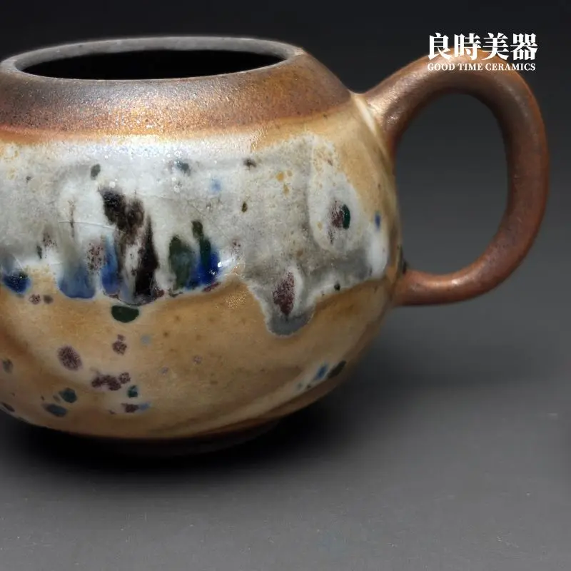 王文玉柴燒壺-良時美器-側邊釉色