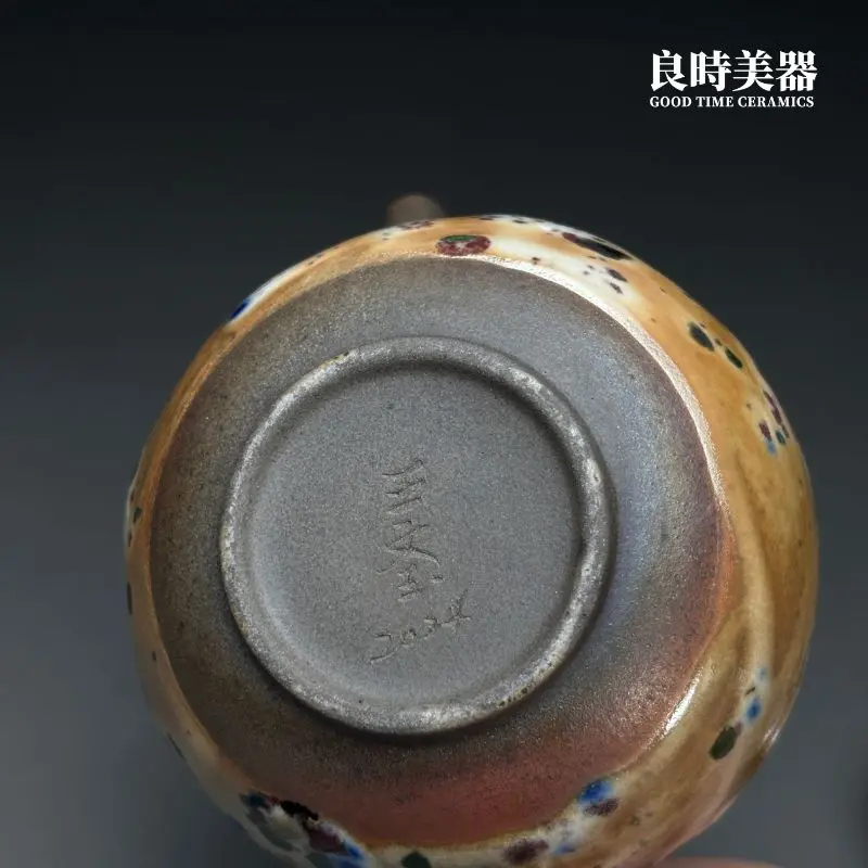 王文玉柴燒壺-良時美器-台灣茶具大師落款