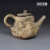 【田承泰】柴燒灰釉蟲蛀手捏壺 180ml 了不起的匠人