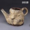 【田承泰】柴燒灰釉蟲蛀手捏壺 180ml 了不起的匠人