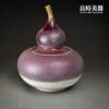 【許旭倫】汝窯冰裂葫蘆茶葉罐 葫蘆聚寶盆 半斤