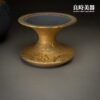 【許旭倫】金瓶黑釉茶葉罐 手繪金黑釉聚寶盆 半斤