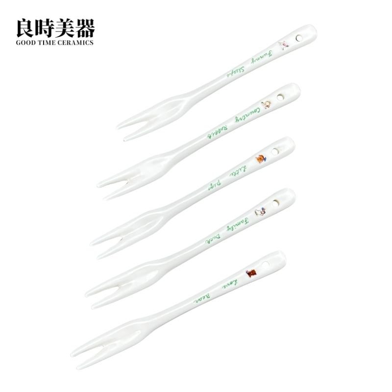 動物瓷器水果叉子 甜點叉匙(5款)