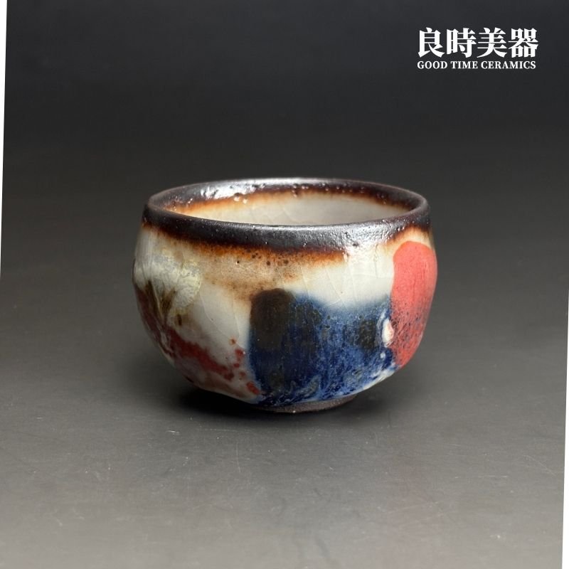【黑山】志野燒柿桃杯