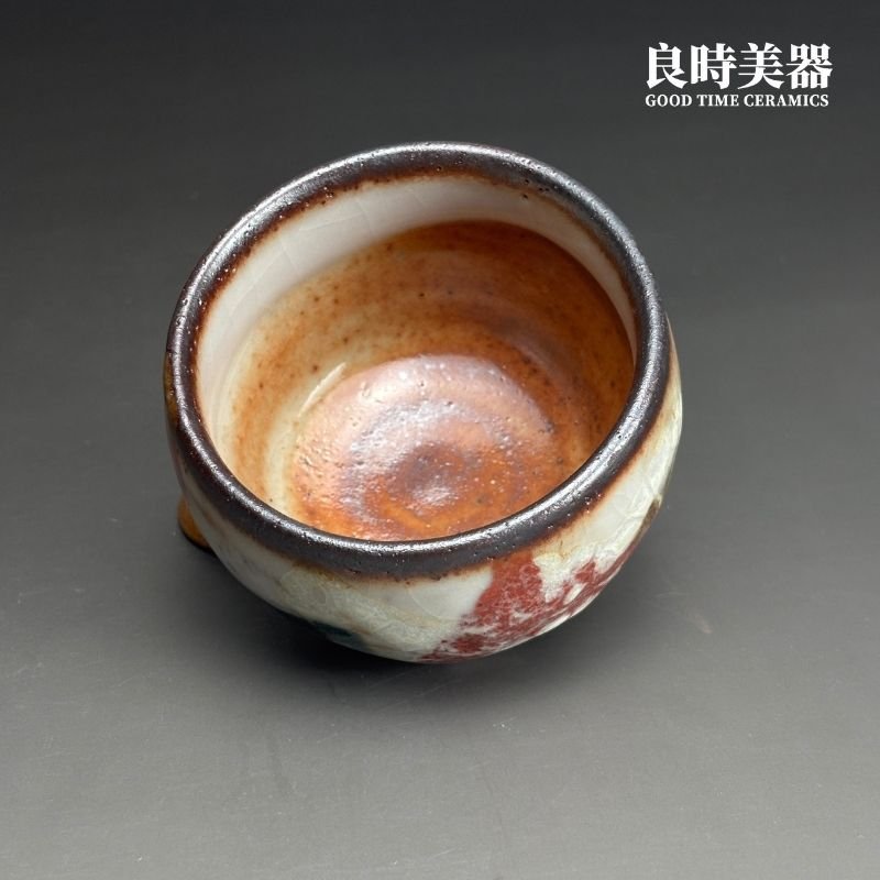 【黑山】志野燒柿桃杯