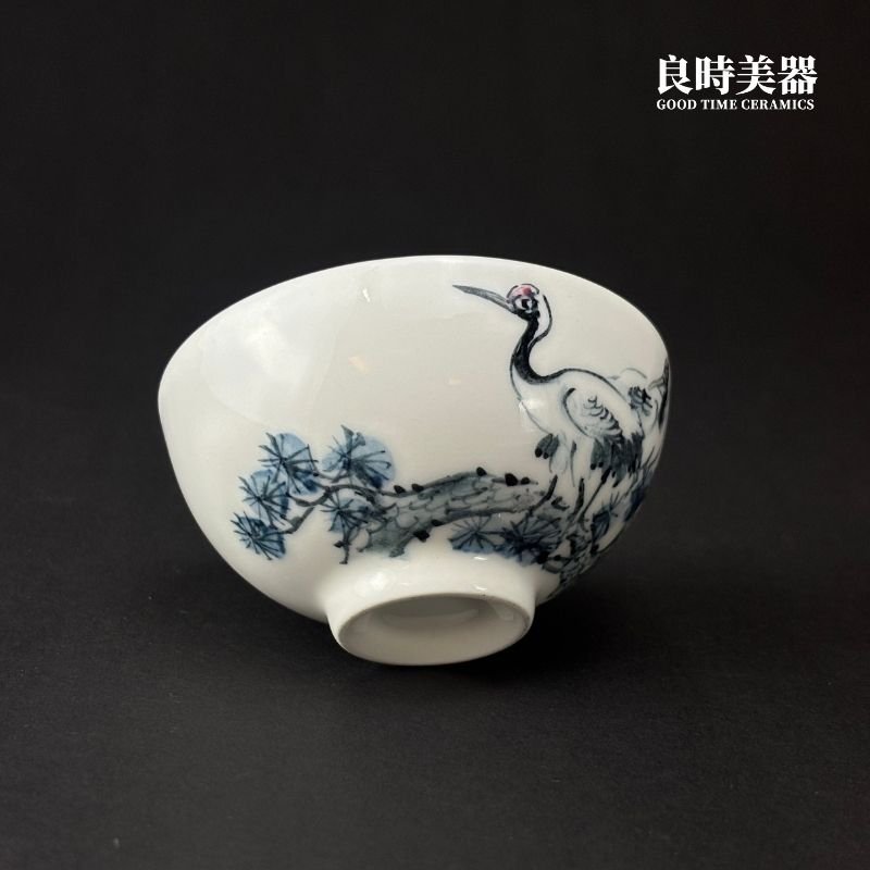 【永隆】手繪鶴茶杯 75ml