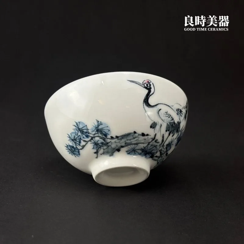 【永隆】手繪鶴茶杯 75ml