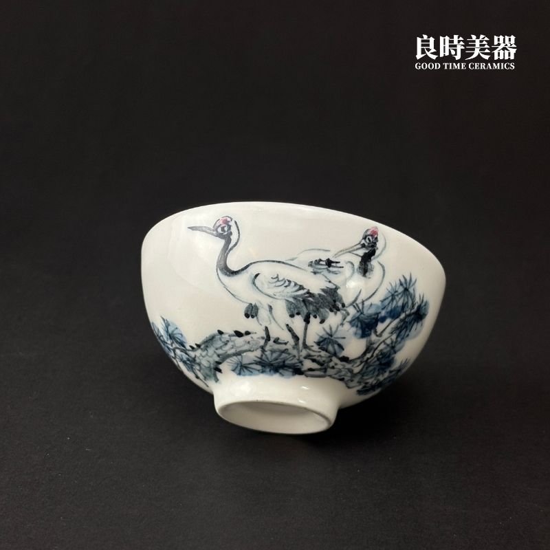 【永隆】手繪鶴茶杯 75ml