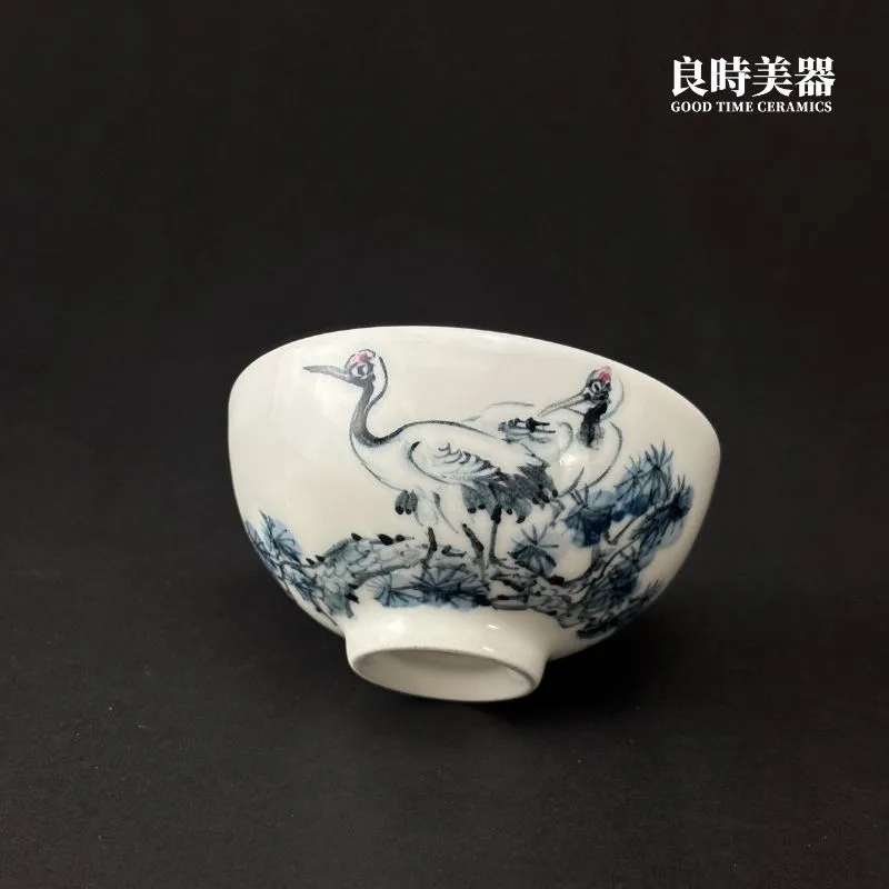 【永隆】手繪鶴茶杯 75ml