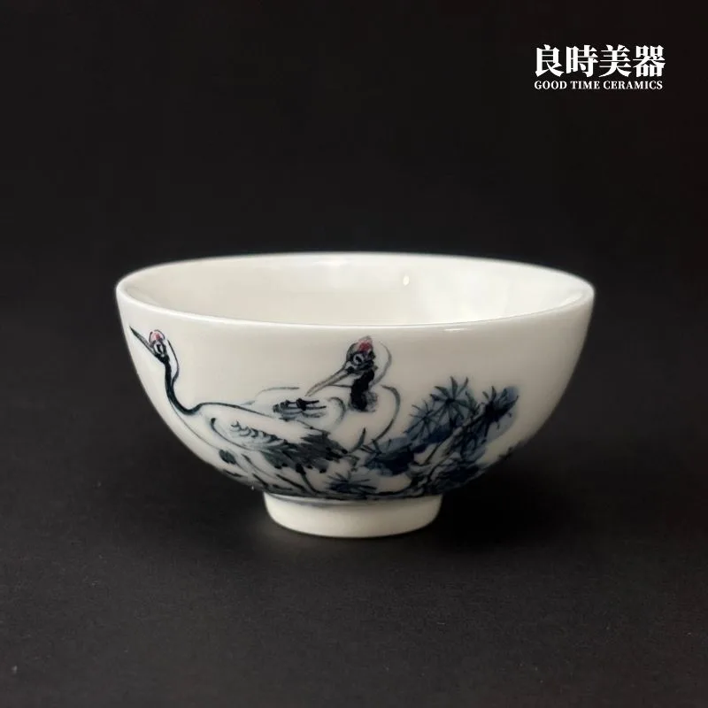 【永隆】手繪鶴茶杯 75ml