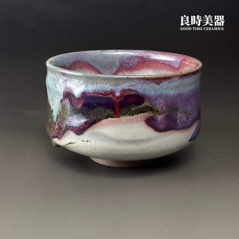 【許旭倫】志野燒丹紅山水茶碗580ml