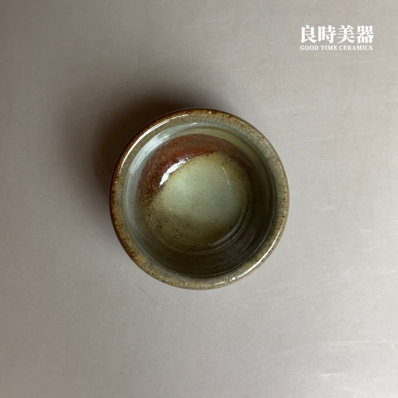 灰綠釉陶茶杯 55ml