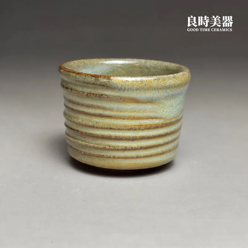 T-HMC2-1 (3) 灰綠釉陶茶杯 55ml