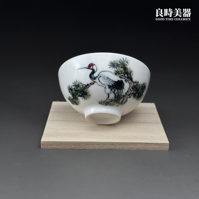 【石川】陶瓷手繪鶴茶杯 75ml