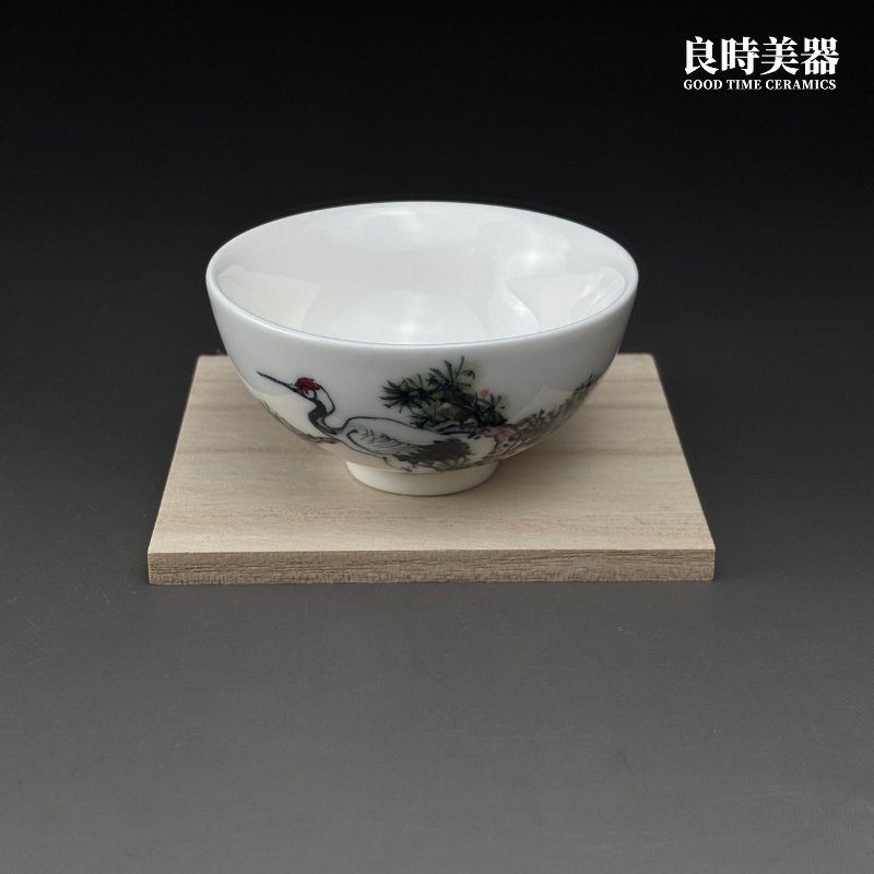 【石川】陶瓷手繪鶴茶杯 75ml