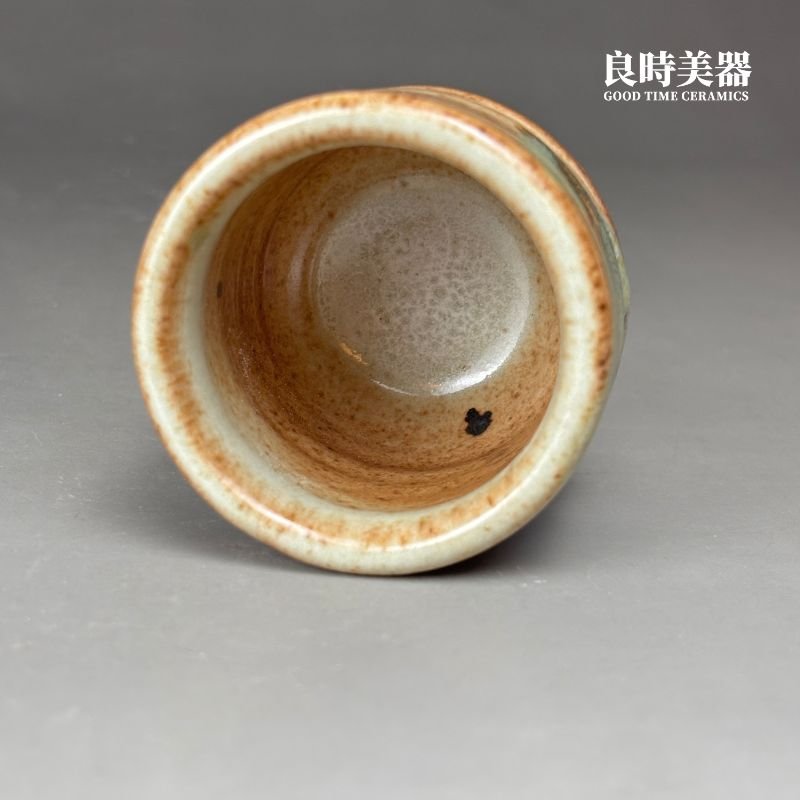 志野燒釉變手作刀切直筒杯 80ml