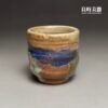 志野燒釉變手作刀切直筒杯 80ml