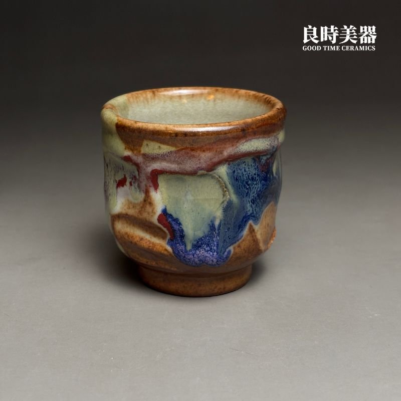 志野燒釉變手作直筒杯 85ml