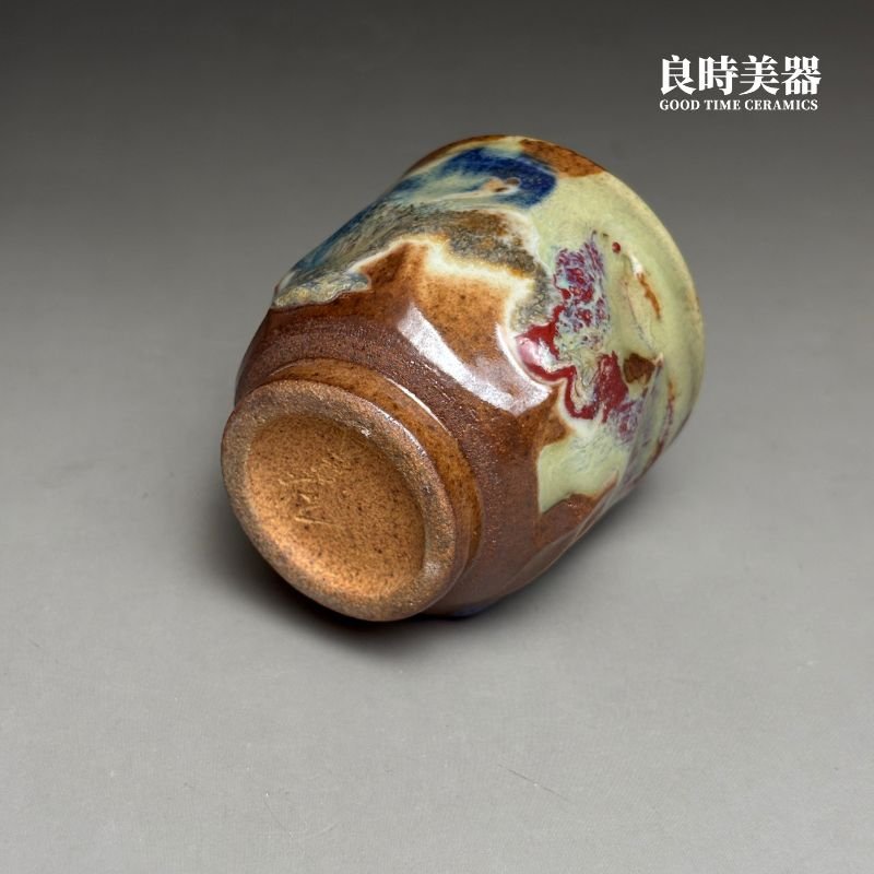 志野燒釉變手作直筒杯 85ml