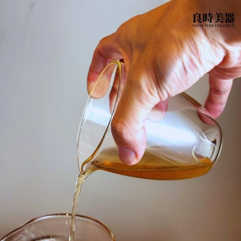 玻璃加厚手拿茶海 300ml