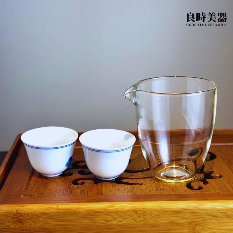 玻璃加厚手拿茶海 300ml
