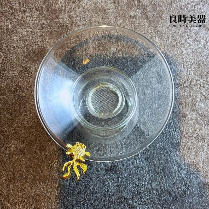 金魚玻璃茶葉過濾網/茶漏(加大設計)