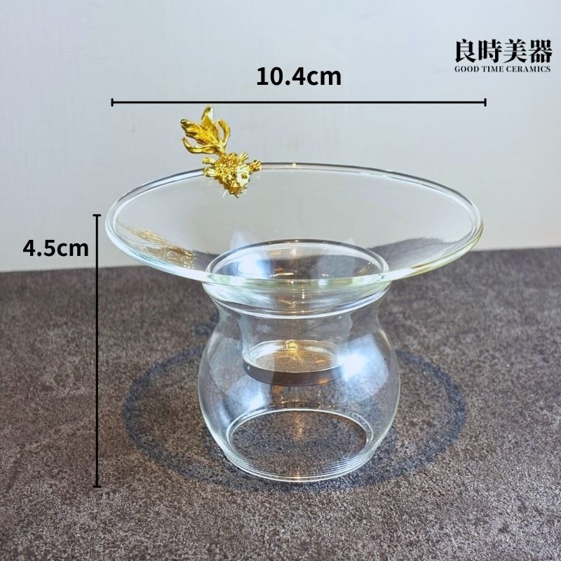 金魚玻璃茶葉過濾網/茶漏(加大設計)