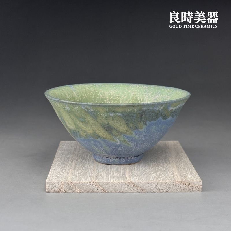【永隆】釉變藍綠台灣陶藝杯 100ml