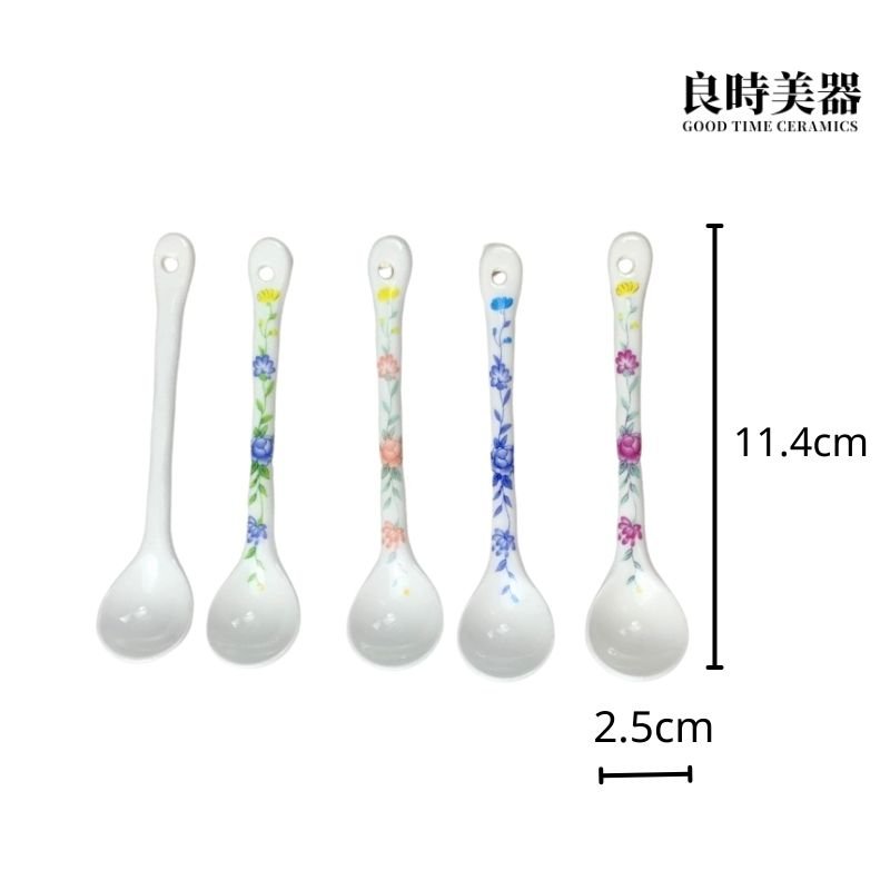 陶瓷紫藤花咖啡攪拌匙(五款)