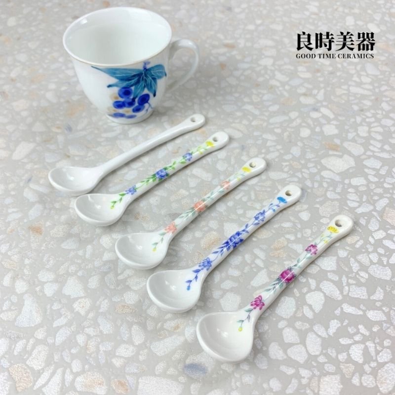 陶瓷紫藤花咖啡攪拌匙(五款)